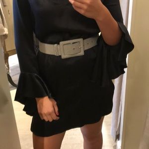 Grey Genuine Python Belt
